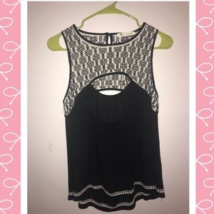 black and white tank